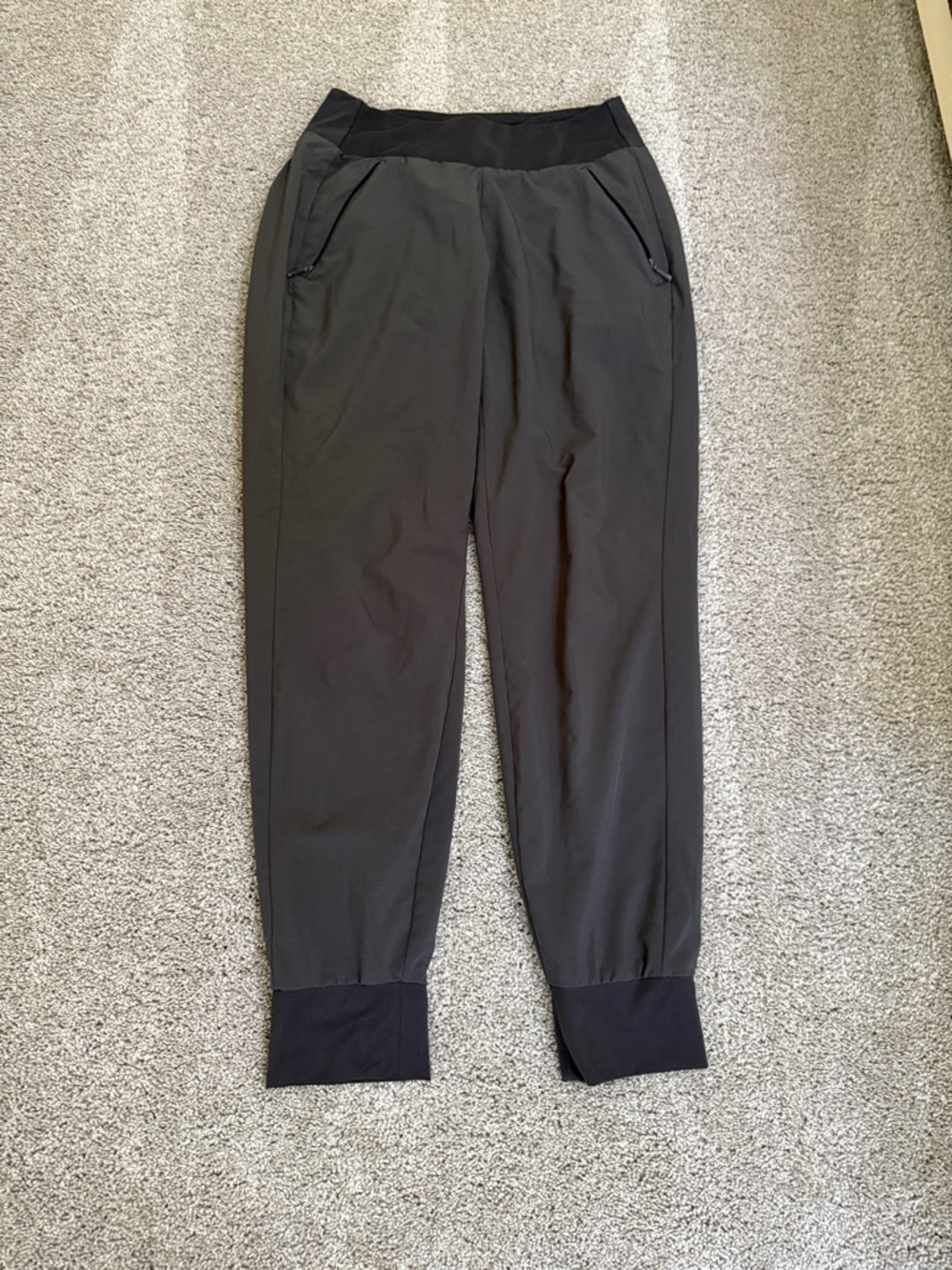 Athleta Black Womans Jogger Pants with Elastic Cuffs